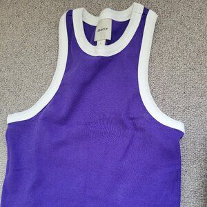 Purple and white tank